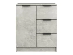 Aparador de madera contrachapada gris hormigón 60x30x70 cm ES28653