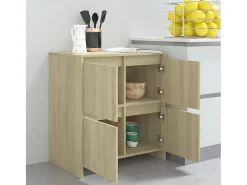 Aparador de madera contrachapada roble Sonoma 70x41x75 cm
