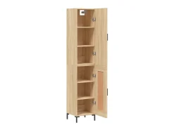Aparador de madera contrachapada roble Sonoma 34,5x34x180 cm ES72736