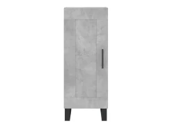 Aparador de madera contrachapada gris hormigón 34,5x34x180 cm
