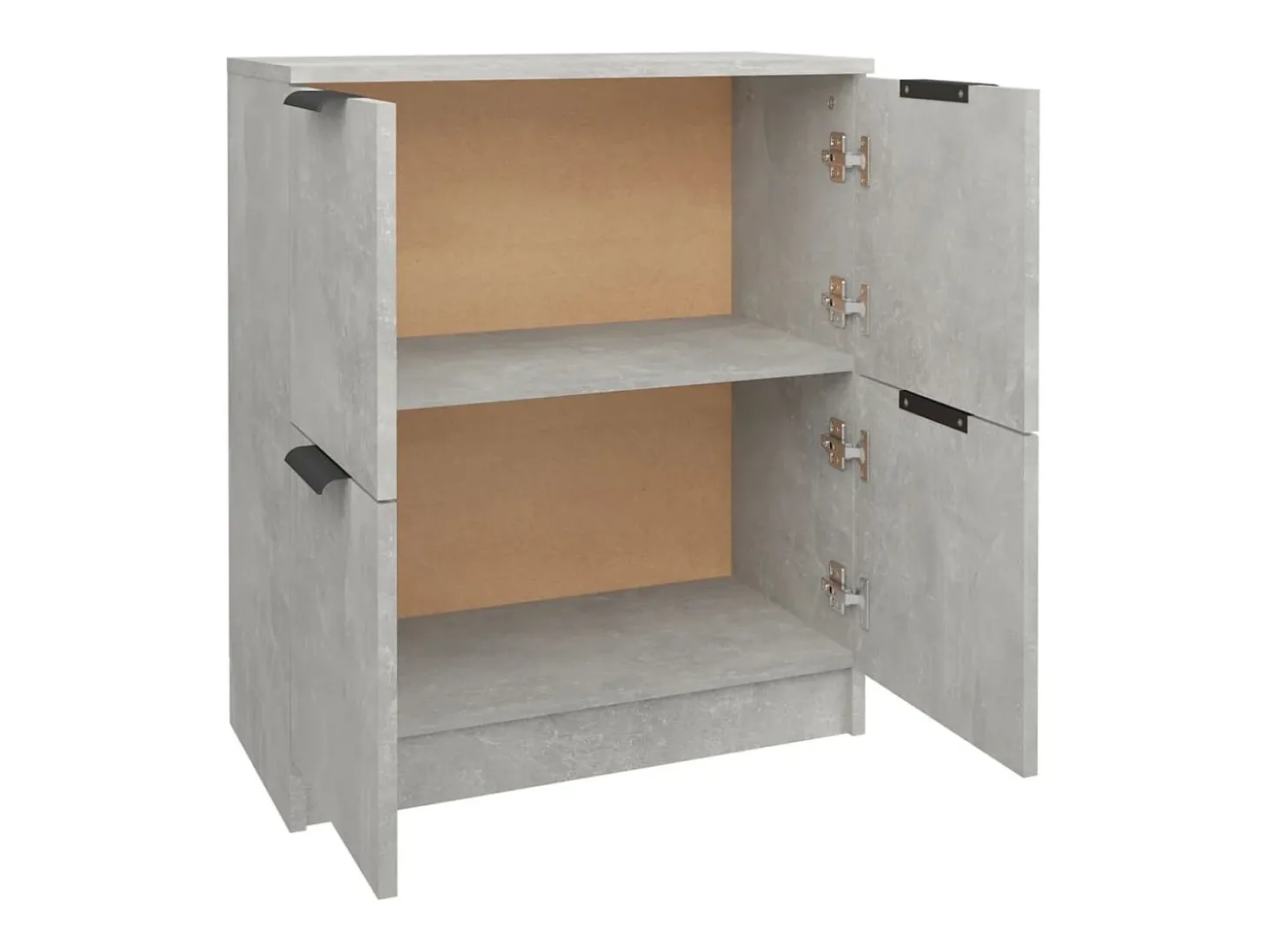 Aparador de madera contrachapada gris hormigón 60x30x70 cm