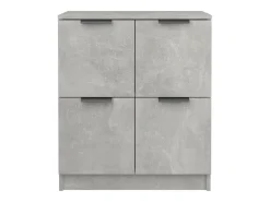 Aparador de madera contrachapada gris hormigón 60x30x70 cm