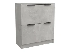 Aparador de madera contrachapada gris hormigón 60x30x70 cm