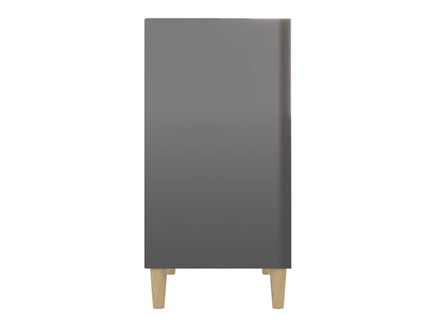 Aparador de madera contrachapada gris brillante 57x35x70 cm