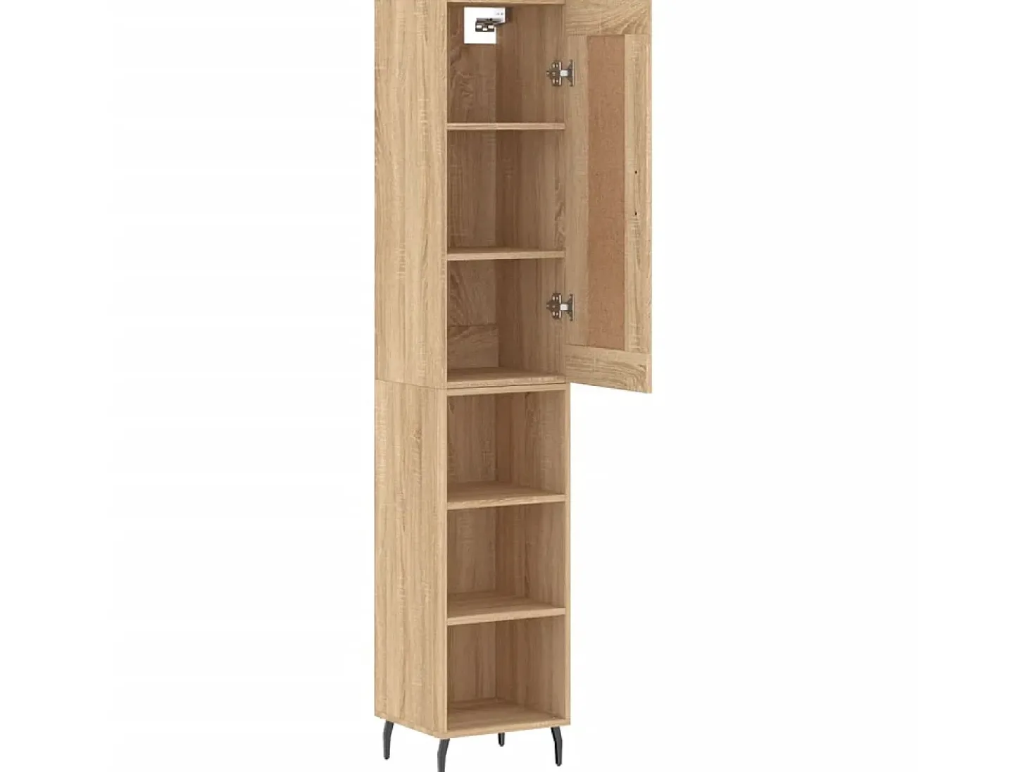 Aparador de madera contrachapada roble Sonoma 34,5x34x180 cm ES99921