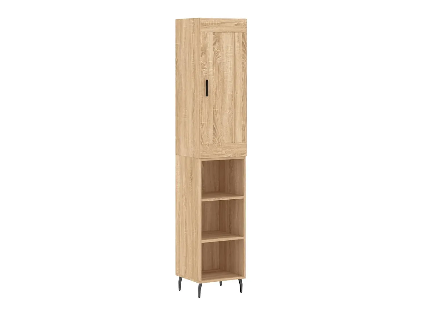 Aparador de madera contrachapada roble Sonoma 34,5x34x180 cm ES99921