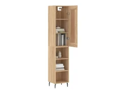 Aparador de madera contrachapada roble Sonoma 34,5x34x180 cm ES99921