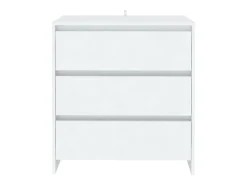 Aparador de madera contrachapada blanco 70x41x75 cm