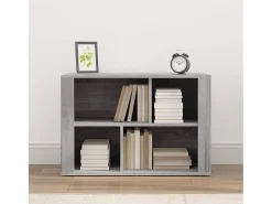 Aparador de madera contrachapada gris Sonoma 80x30x54 cm ES25969