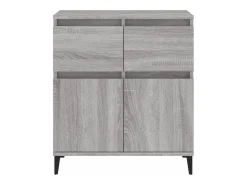Aparador de madera contrachapada gris Sonoma 60x35x70 cm