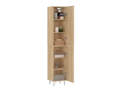 Aparador de madera contrachapada roble Sonoma 34,5x34x180 cm ES78091