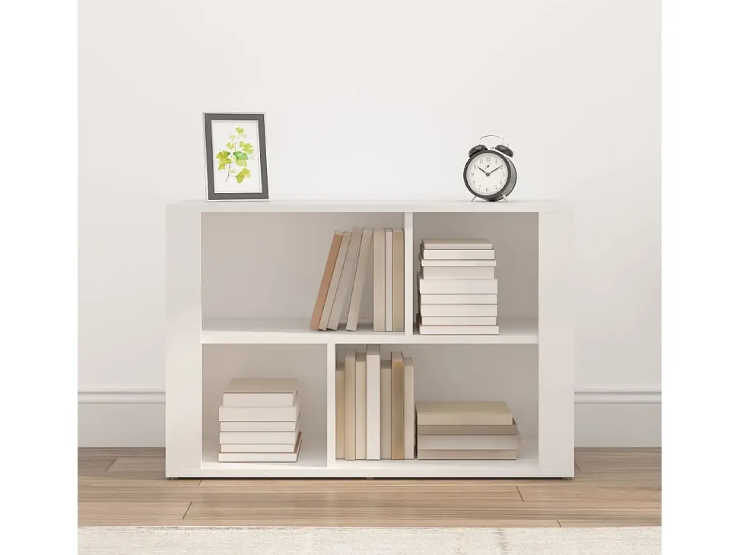 Aparador de madera contrachapada blanco 80x30x54 cm ES23724
