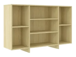 Aparador de madera contrachapada roble Sonoma 120x30x75 cm ES76208