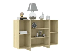 Aparador de madera contrachapada roble Sonoma 120x30x75 cm ES76208