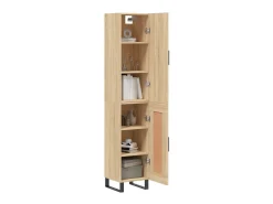Aparador de madera contrachapada roble Sonoma 34,5x34x180 cm ES33806