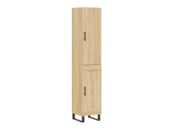 Aparador de madera contrachapada roble Sonoma 34,5x34x180 cm ES33806