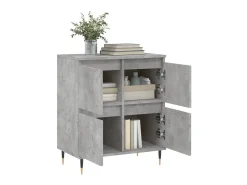 Aparador de madera contrachapada gris hormigón 60x35x70 cm ES37962