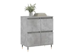 Aparador de madera contrachapada gris hormigón 60x35x70 cm ES37962