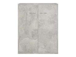 Aparador de madera contrachapada gris hormigón 60x30x75 cm