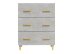Aparador de madera contrachapada gris hormigón 70x34x90 cm ES65204