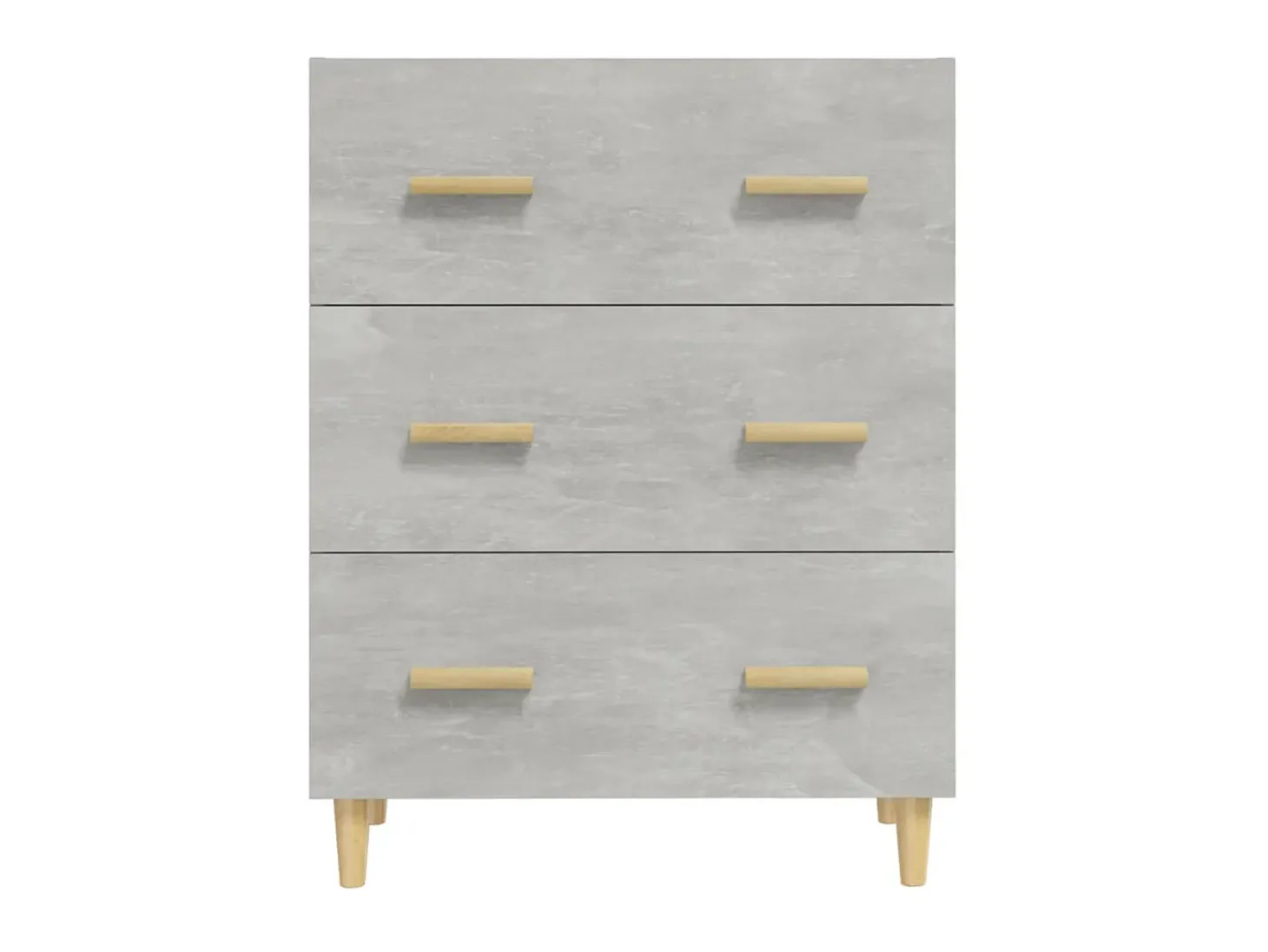 Aparador de madera contrachapada gris hormigón 70x34x90 cm ES65204