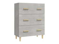 Aparador de madera contrachapada gris hormigón 70x34x90 cm ES65204