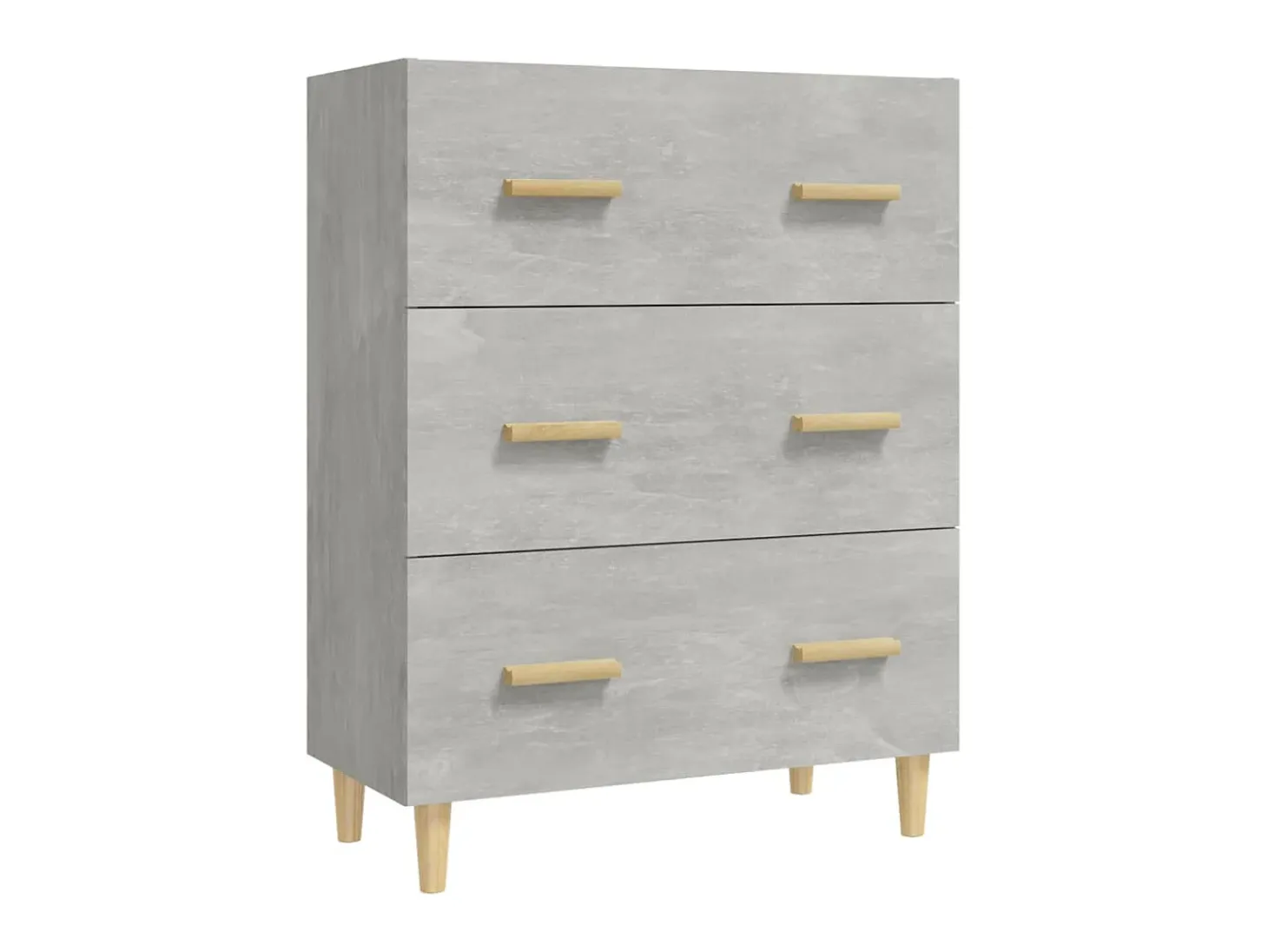 Aparador de madera contrachapada gris hormigón 70x34x90 cm ES65204