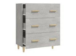 Aparador de madera contrachapada gris hormigón 70x34x90 cm ES65204