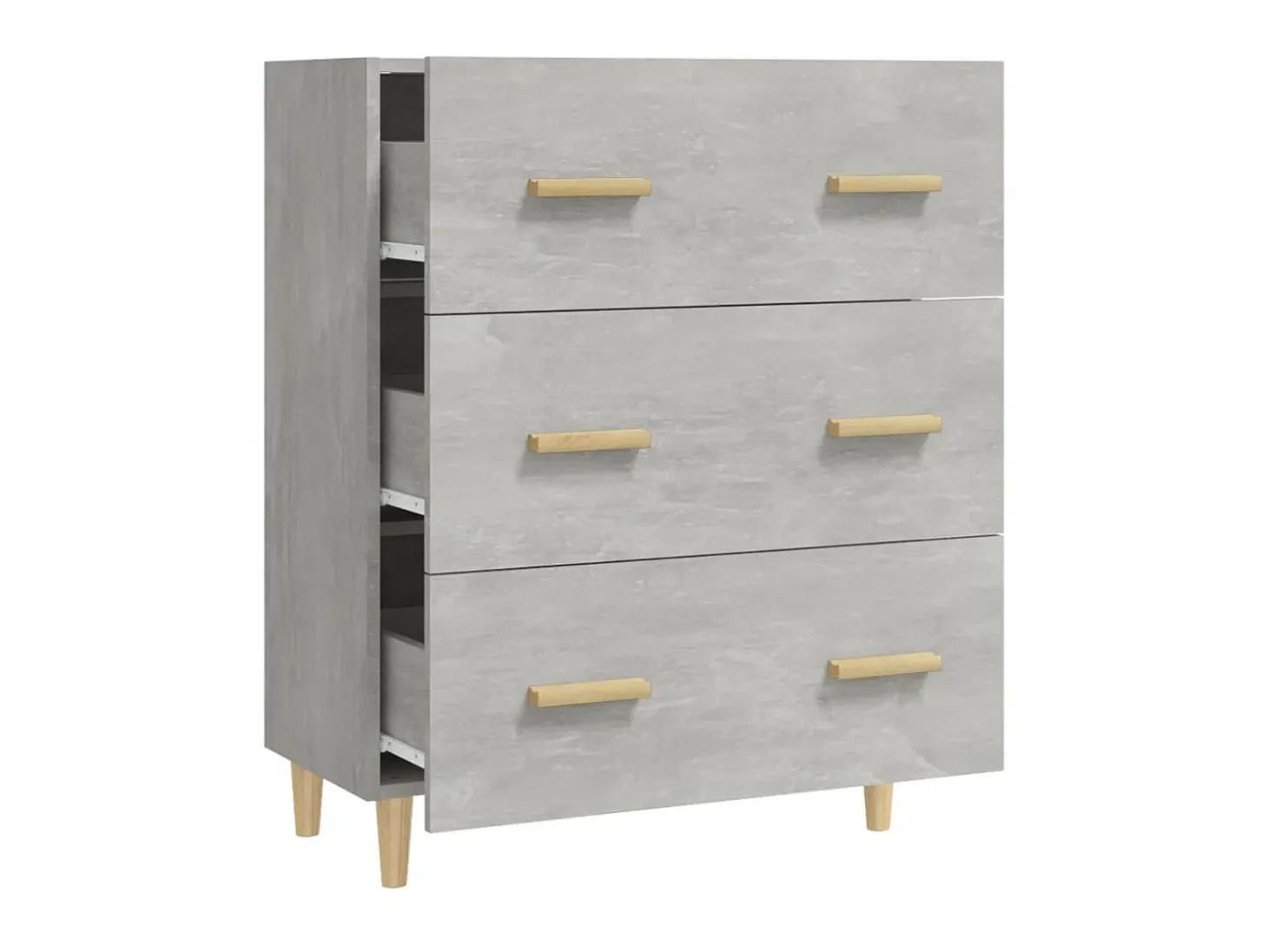 Aparador de madera contrachapada gris hormigón 70x34x90 cm ES65204