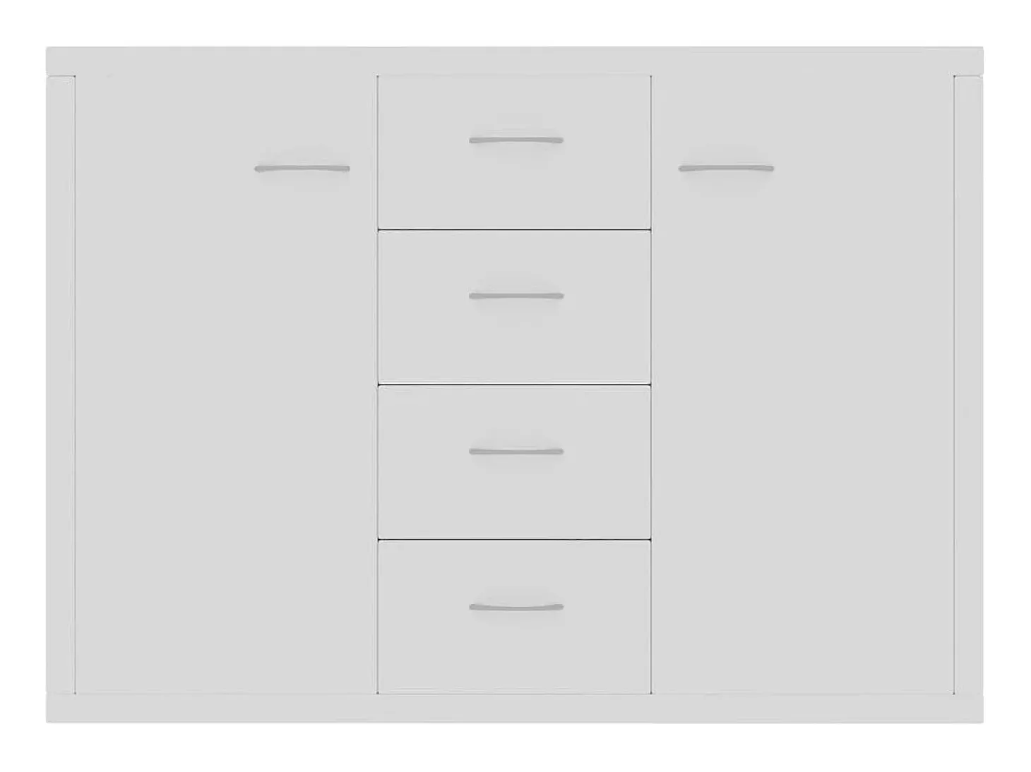 Aparador de madera contrachapada blanco 88x30x65 cm ES82315