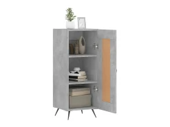 Aparador de madera contrachapada gris hormigón 34,5x34x90 cm ES12983