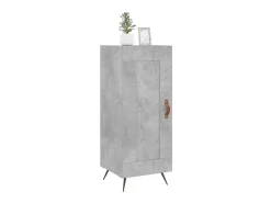 Aparador de madera contrachapada gris hormigón 34,5x34x90 cm ES12983