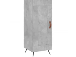 Aparador de madera contrachapada gris hormigón 34,5x34x90 cm ES12983