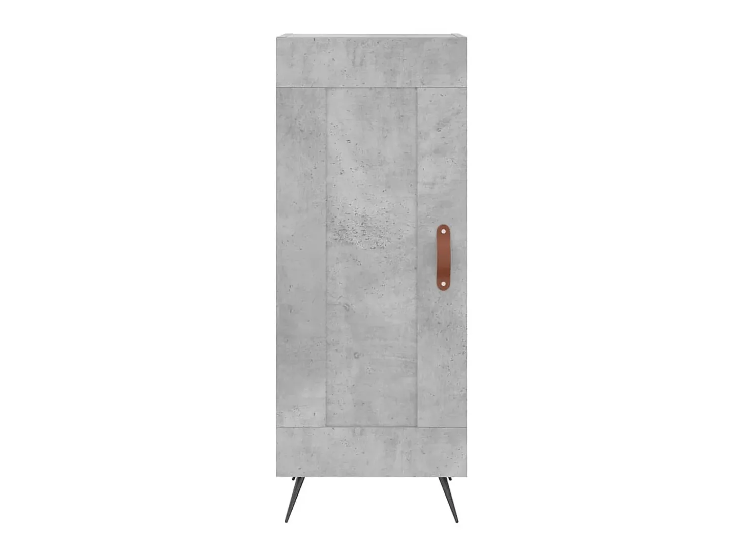 Aparador de madera contrachapada gris hormigón 34,5x34x90 cm ES12983
