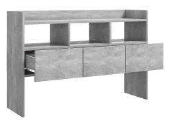 Aparador de madera contrachapada gris hormigón 105x30x70 cm ES45809