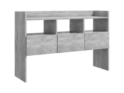 Aparador de madera contrachapada gris hormigón 105x30x70 cm ES45809