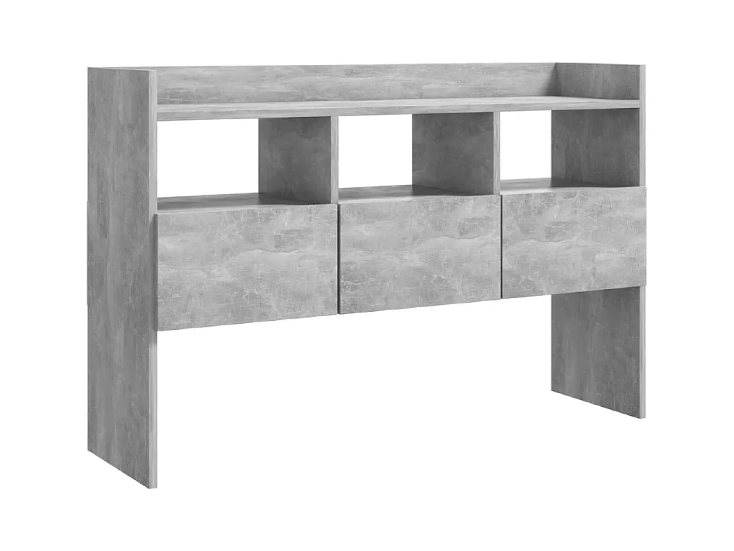 Aparador de madera contrachapada gris hormigón 105x30x70 cm ES45809