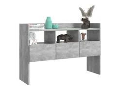 Aparador de madera contrachapada gris hormigón 105x30x70 cm ES45809