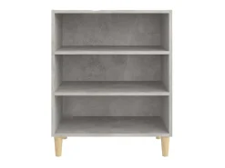 Aparador de madera contrachapada gris hormigón 57x35x70 cm ES24484