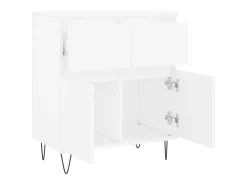 Aparador de madera contrachapada blanco 60x35x70 cm