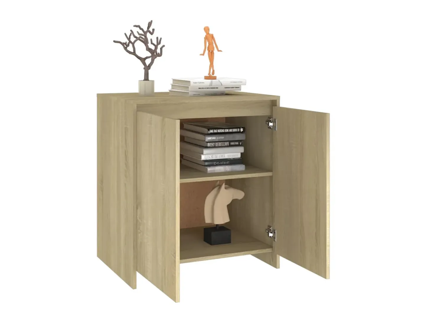 Aparador de madera contrachapada roble Sonoma 70x41x75 cm ES13685