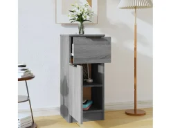 Aparador de madera contrachapada gris Sonoma 30x30x70 cm ES54596