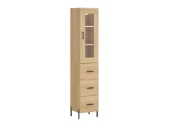 Aparador de madera contrachapada roble Sonoma 34,5x34x180 cm ES77466