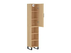 Aparador de madera contrachapada roble Sonoma 34,5x34x180 cm ES60525