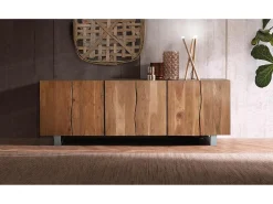 Aparador de madera de acacia y metal