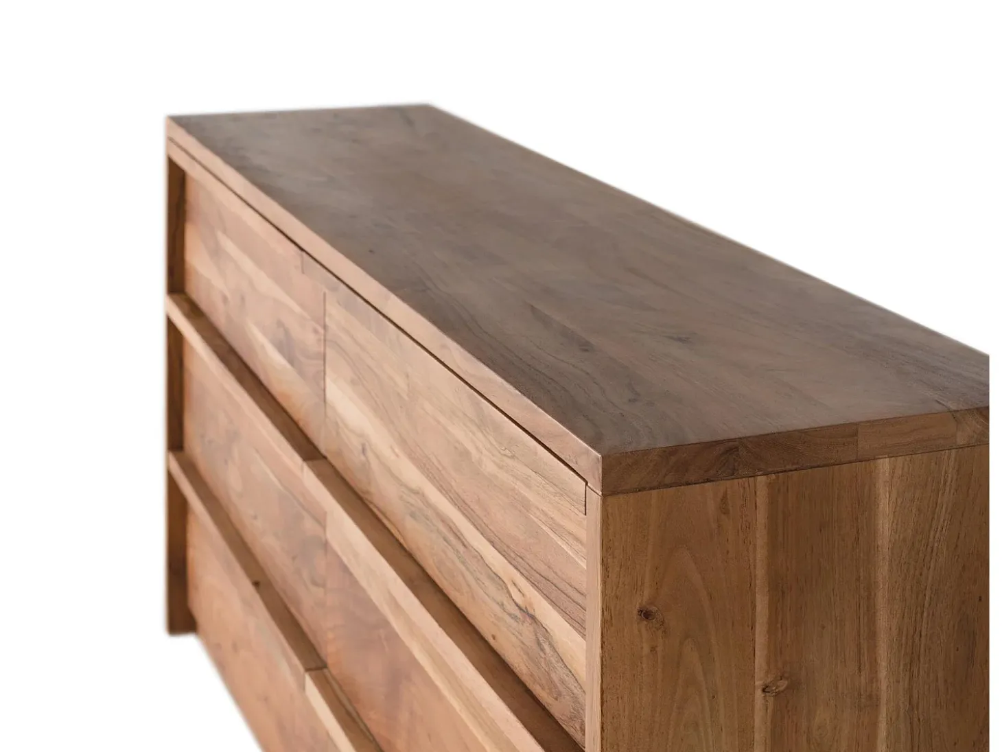 Aparador de madera de acacia teñida natural