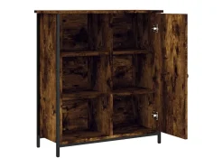 Aparador de madera de ingeniería roble ahumado 70x30x80 cm ES56861