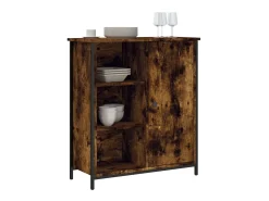 Aparador de madera de ingeniería roble ahumado 70x30x80 cm ES56861