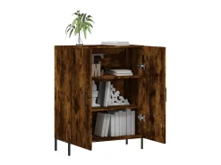Aparador de madera de ingeniería roble ahumado 69,5x34x90 cm ES69184
