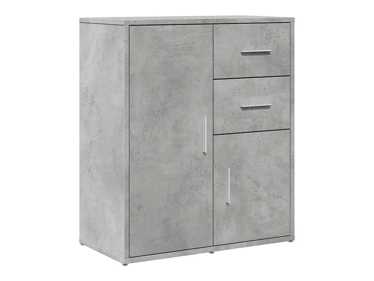 Aparador de madera de ingeniería gris hormigón 60x31x70 cm ES492261